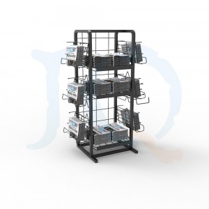 Factory Cheap Hot Merchandise Shelving -
 Retail magazines and newspapers Wire Display Rack – Jiquan