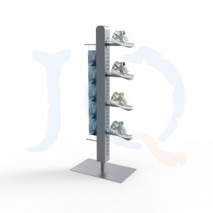 Chinese Professional Wall Mounted Clothing Rack For Retail -
 Standing metal retail shoe rack – Jiquan