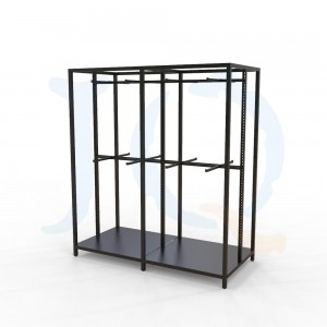 Cheap price Shop Clothes Rack -
 Double iron garment display rack – Jiquan