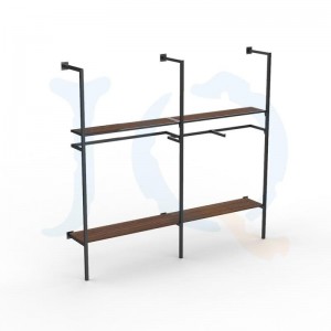 Super Lowest Price Cloth Storage Rack -
 Metal Wallmounted clothing display rack – Jiquan